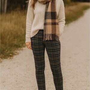 J Jill Ponte Slim Leg Pants S Tall MultiColor Stretch Elastic Waist Town & Count